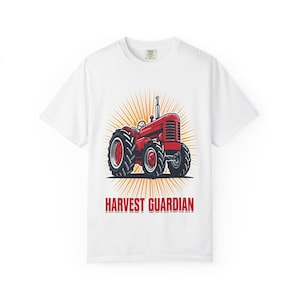 Vintage Farm Tractor Red Power Icon Unisex T-shirt, Comfort Colors Tee, Retro Agriculture Shirt, Farmer Gift, Country Style Top