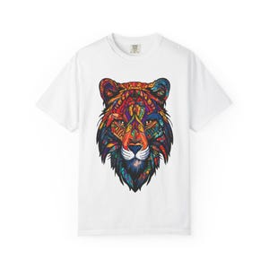 Comfort Colors - Psychedelic Lion Colorful Abstract Pattern t-shirt