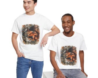 T-shirt rode eekhoorn Cadeau voor haar/hem Natuurliefhebber verjaardag
