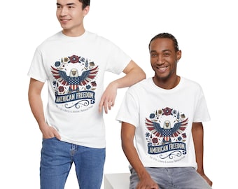 Bald Eagle T-shirt Cadeau voor haar/hem 4 juli T-shirt patriottisch ontwerp