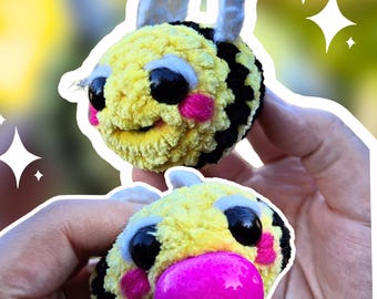 Crochet Bee Pattern: Amigurumi Stress Ball Plushie (PDF Download)