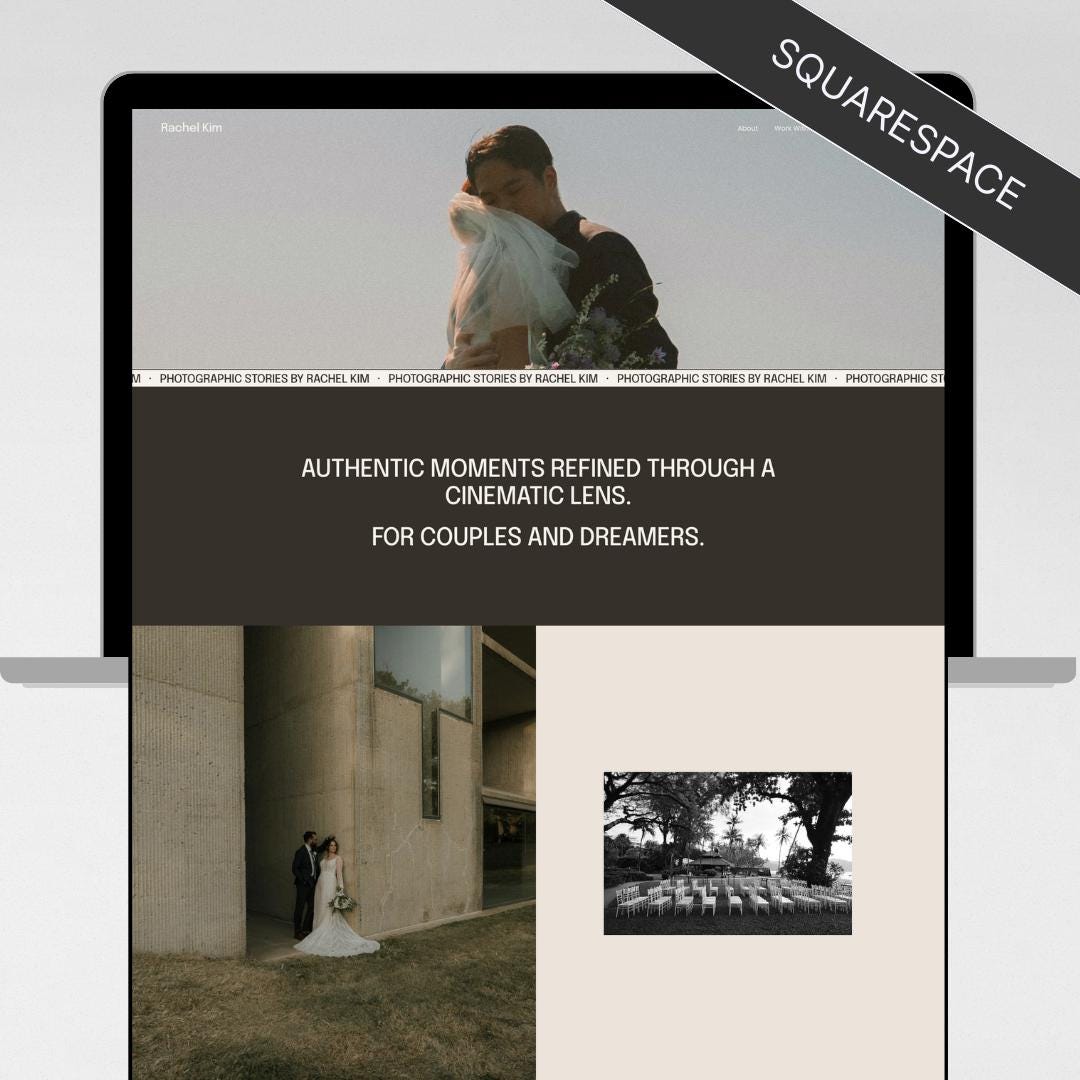 Squarespace Template for Photographers, Artists, Designers, Modern