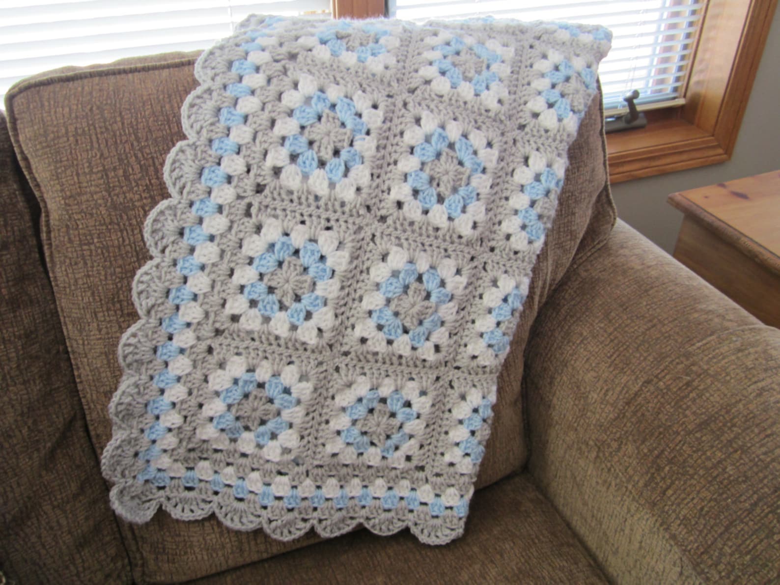 Crochet bebé manta ganchillo bebé afgano abuela cuadrados Etsy