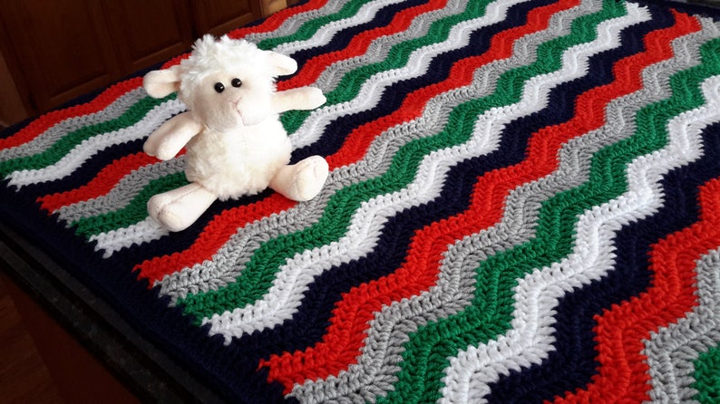 baby boy nursery orange navy gray white green QUICK SHIPPING handmade baby boy dinosaur nursery Crochet baby blanket crib blanket