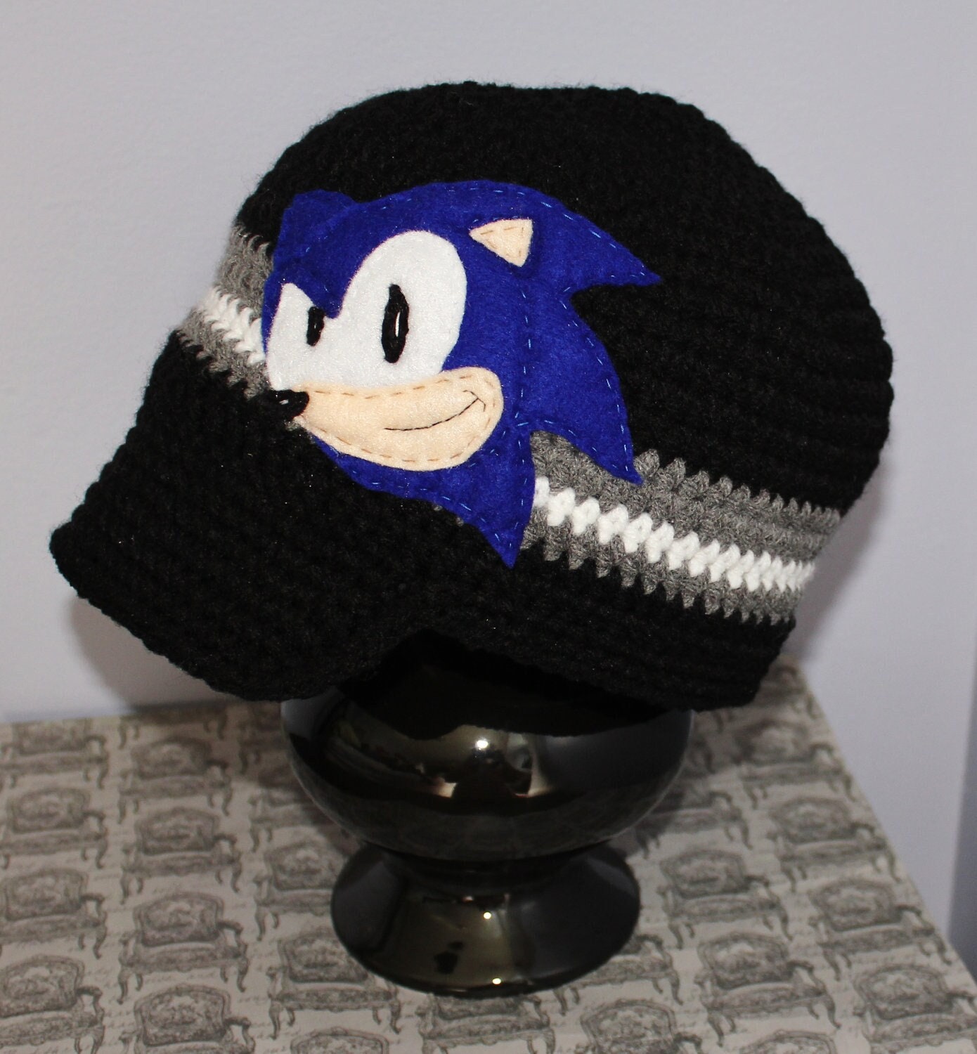 Sonic the Hedgehog Hat Crochet Visor 