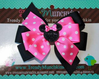 Minnie Mouse Hair Bow, Disney Hairbow, Minnie Mouse Ears Headband, Baby Bow Headband, Minnie Mouse Headband