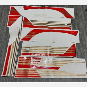 Toyota Land Cruiser FJ60 FJ62 Side Stripe Decal Set – 60 Series Body Graphics – Full Sticker Kit