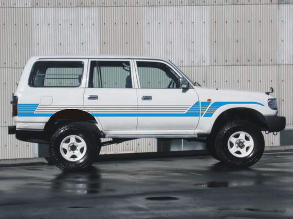 Toyota Land Cruiser 80 Series Side Stripe Decal Kit: FJ80 FZJ80