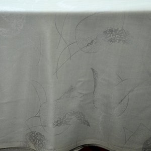 Tulip Print Vintage Fabric Silver Grey Stretch Polyester almost 2 yards