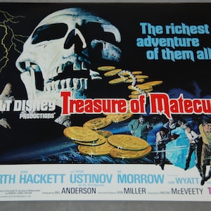 Disney Treasure of Matecumbe Lobby Cards Filme Poster Ads Conjunto de 5 - Impressões de filmes Walt Disney Disney Movies Filme dos anos 1970