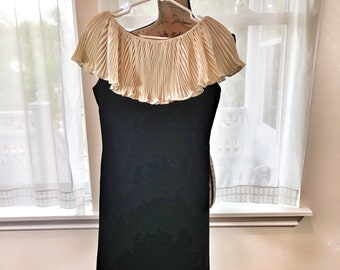Vintage Pixie of CA Deep Brown Velvet Dress Short Velvet Dress - Small - Medium
