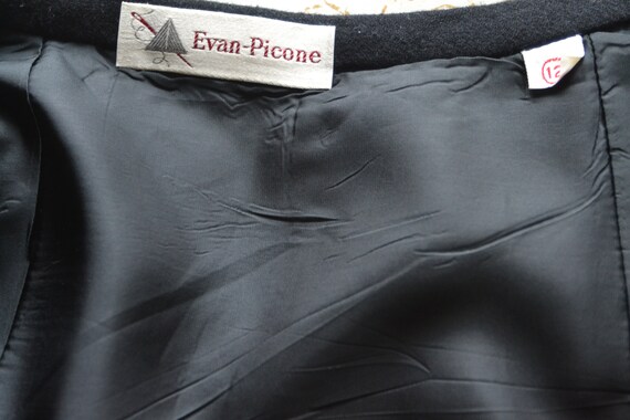 Vintage Classic Black Wool Skirt by Evan- Picone … - image 7