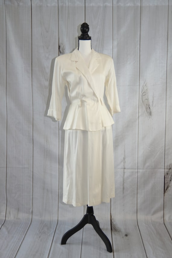 Vintage 80's Dress Knee Length Dress V Neck Michae
