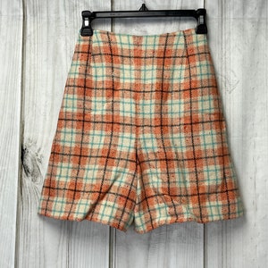 Vintage Bobbie Brooks Plaid Wool Shorts 60&#39;s - XXS