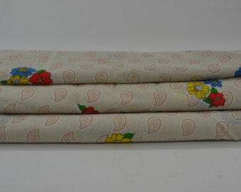 Vintage Floral Paisley poliéster tejido cortado a medida