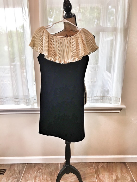 Vintage Pixie of CA Deep Brown Velvet Dress Short… - image 1