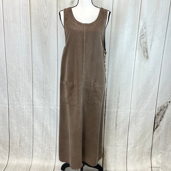 Vintage 1990's AKS Amy K Su Brown Jumper Dress - Medium