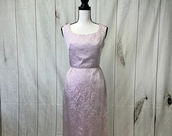 Vintage Lavender Dress Sheath Dress Floral - Small