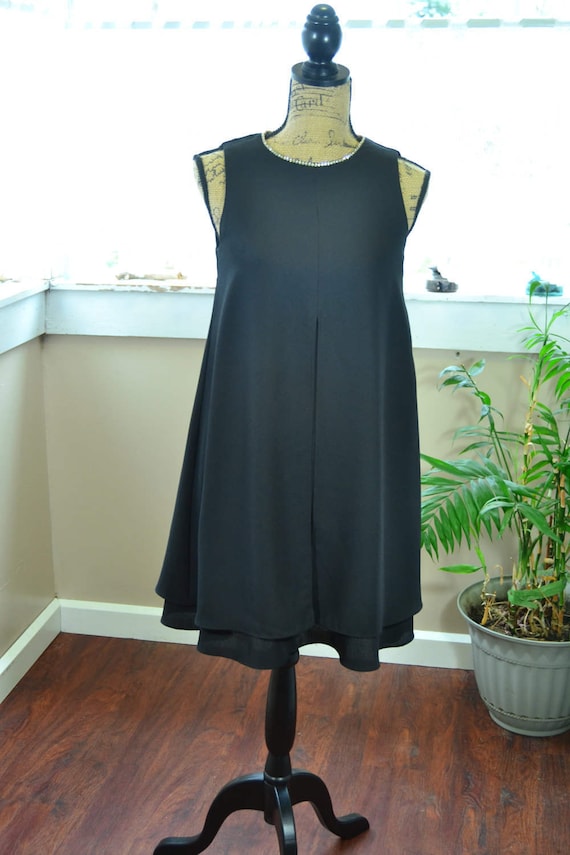 Vintage Black Dress by David Rose Short Black Dress Tent Dress Sleeveless - Small - Etsy Vintage Black Dress by David Rose Short Black Dress Tent Dress Sleeveless - Small - Etsy