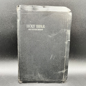 1963 Bible Red Letter Edition Old and New Testament Black Cover