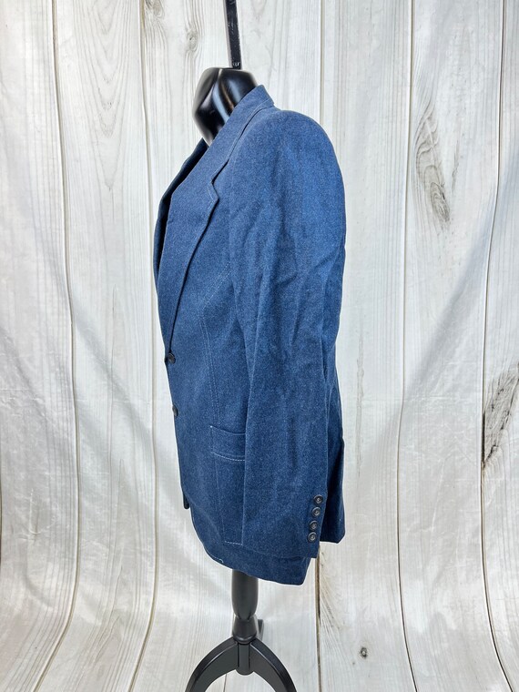 Vintage Men's Blue Wool Dress Jacket Suit Jacket … - image 2