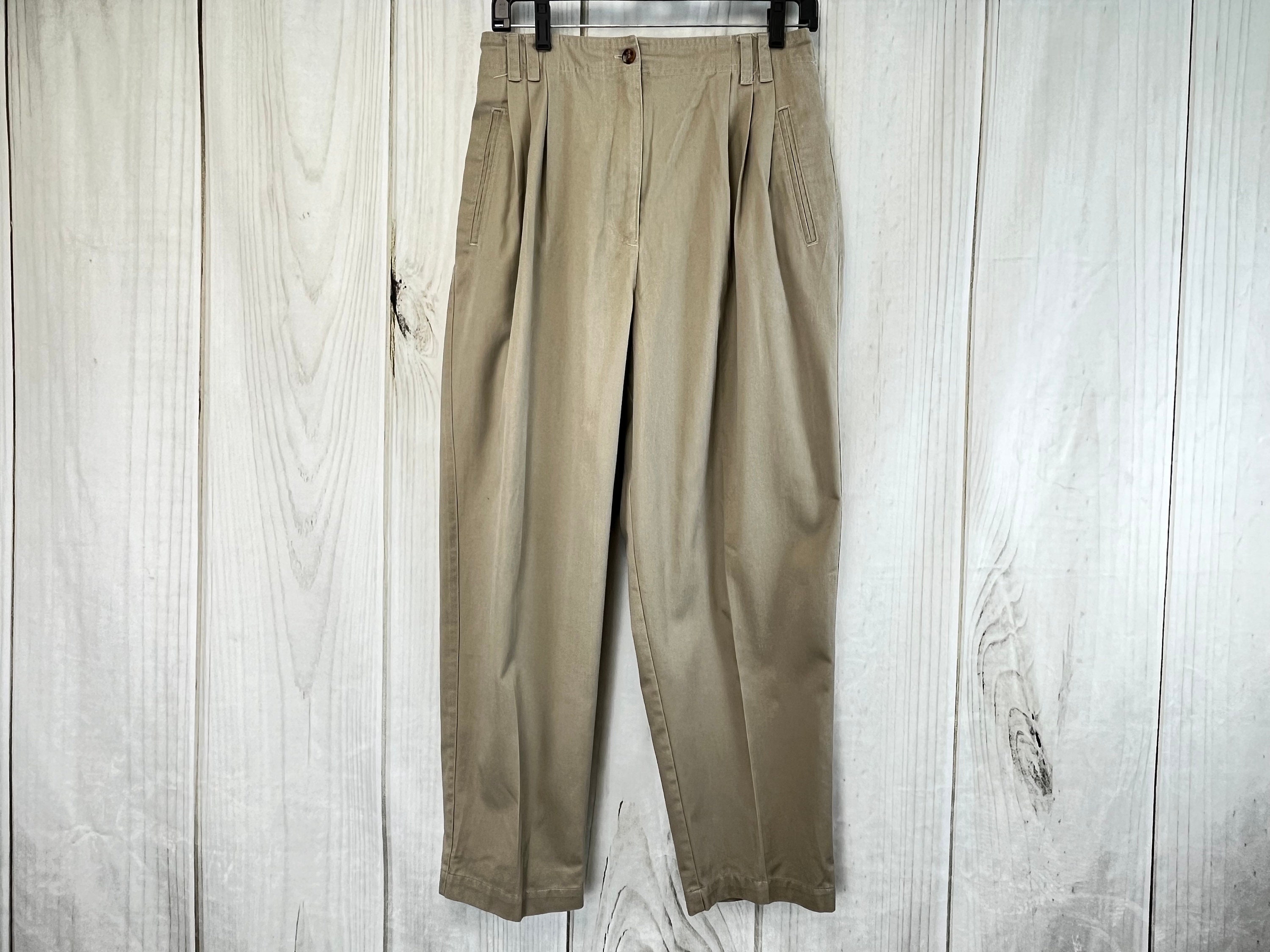 High Waist Khaki Pants - Etsy