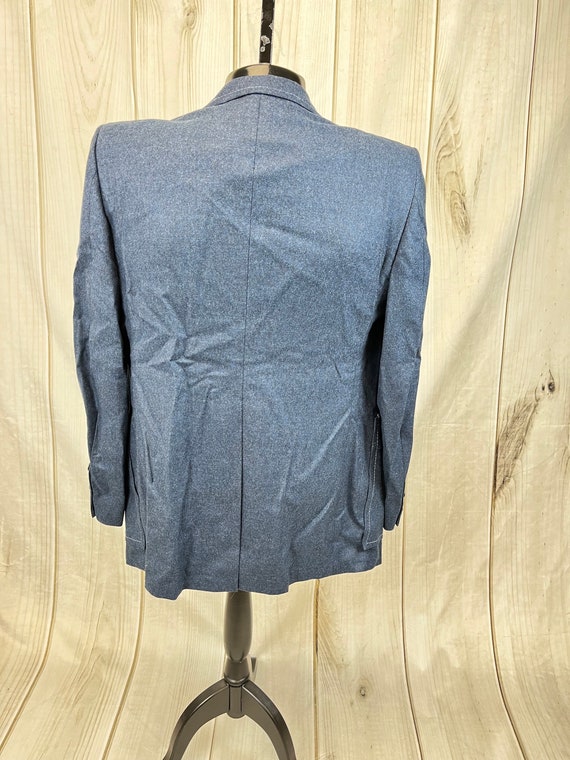Vintage Men's Blue Wool Dress Jacket Suit Jacket … - image 3