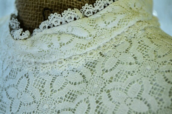 Vintage White Lace Dress Wedding Dress Sleeveless… - image 5