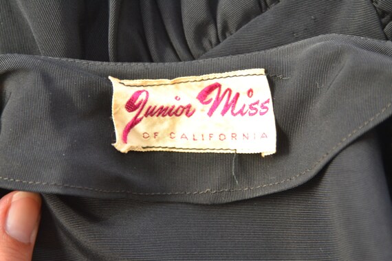 Vintage Black Jacket and Skirt 50's Women's Dress… - image 5