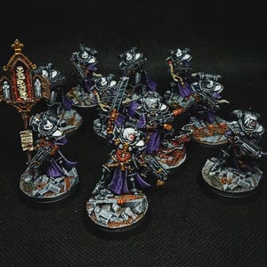 Pintura de encargo del escuadrón de Hermanas de Batalla de Adepta Sororitas