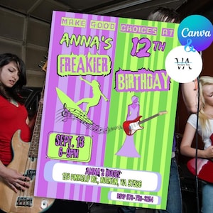 Freakier Friday &quot;Make Good Choices&quot; Birthday Invitation Template - Edit/Download/Print - VAInvitesYou