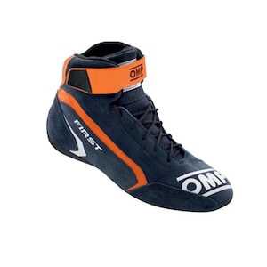 Custom OMP Style Karting Racing Shoes – FIA Approved Lightweight Motorsport Boots Black/orange