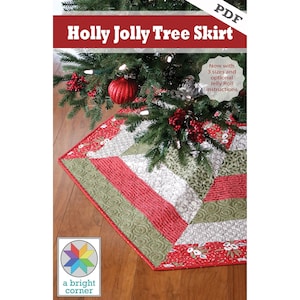 Holly Jolly Christmas Tree Skirt Pattern (pdf)