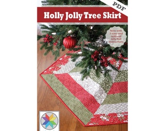 Holly Jolly Christmas Tree Skirt Pattern (pdf)