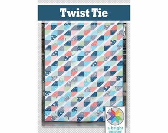 Twist Tie quilt pattern (PDF) - baby, lap, throw, twin, queen sizes