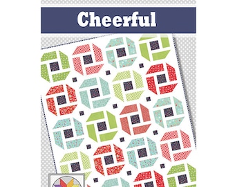 Cheerful Quilt Pattern (PDF) Baby, Throw, Twin and Queen sizes