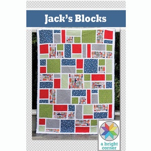 Jack's Blocks a PDF Quilt Pattern Crib, Throw, Twin & Queen image 1