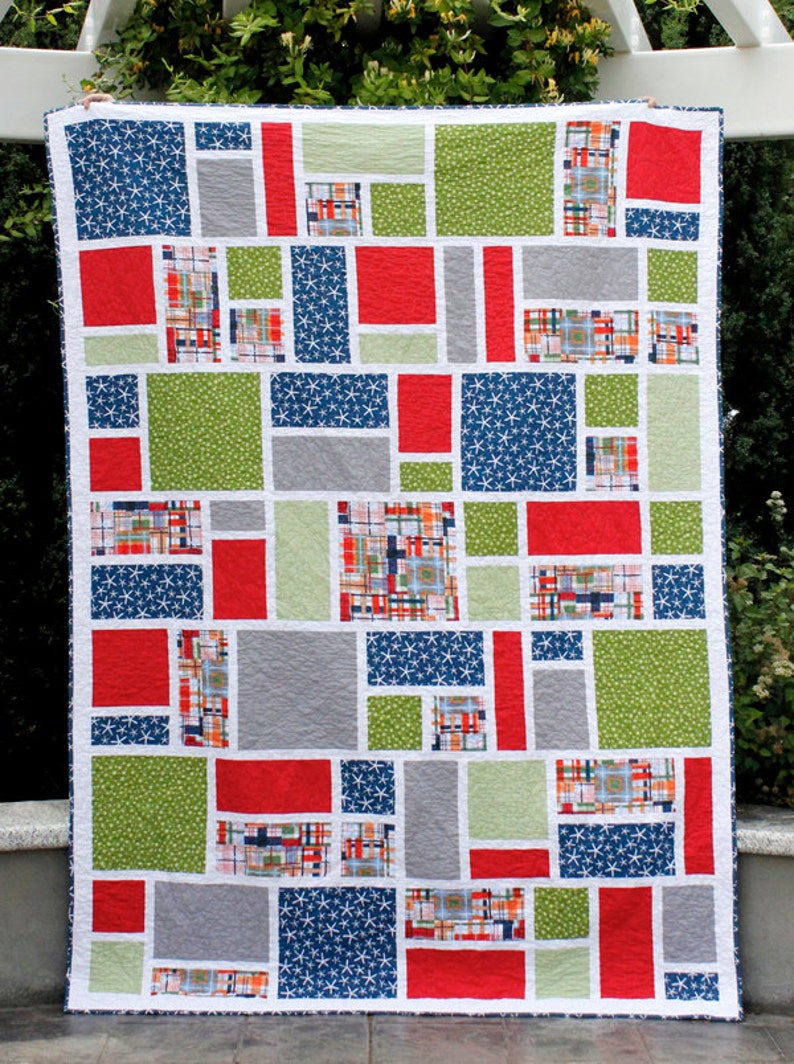 Jack's Blocks a PDF Quilt Pattern Crib, Throw, Twin & Queen image 4