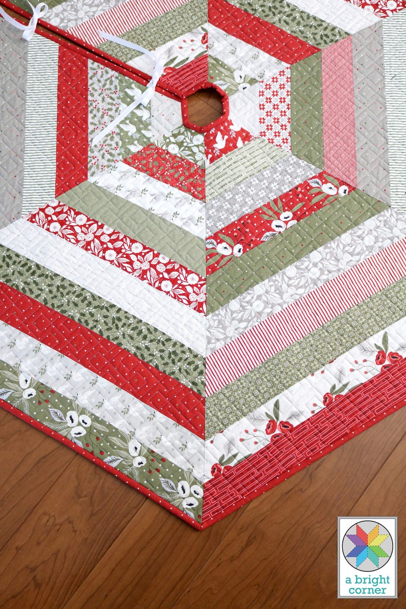 Holly Jolly Christmas Tree Skirt Pattern pdf Etsy