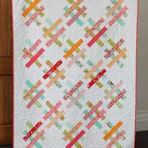 Quartet A jelly roll friendly quilt pattern in 4 sizes image 5