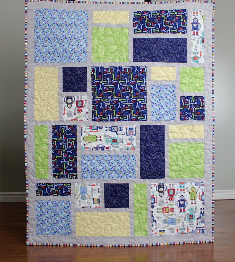 Jack's Blocks a PDF Quilt Pattern Crib, Throw, Twin & Queen image 3