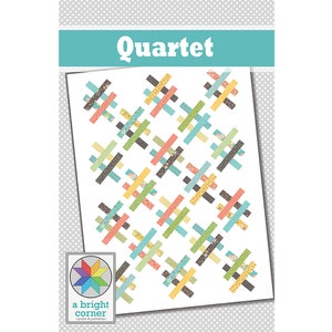Quartet A jelly roll friendly quilt pattern in 4 sizes image 1