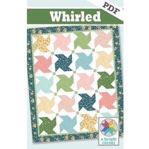 Whirled Quilt Pattern (PDF) Baby, Lap, Throw, Twin, and Queen sizes