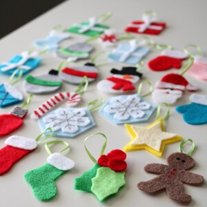 Pattern Advent Calendar Felt Ornaments image 4