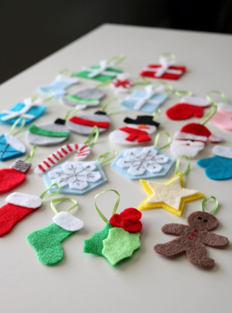 Pattern Advent Calendar Felt Ornaments image 4