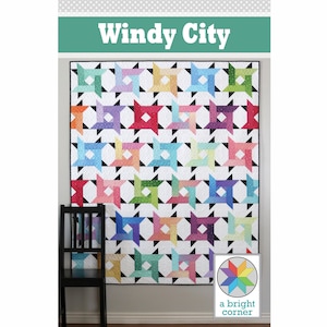 Windy City digital quilt pattern (PDF) - crib, throw, twin, queen sizes