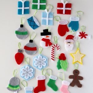 Pattern Advent Calendar Felt Ornaments image 2