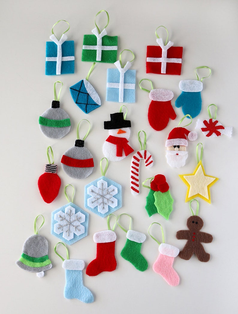 Pattern Advent Calendar Felt Ornaments image 2