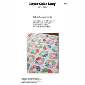 Layer Cake Lucy quilt pattern PDF Throw size quilt pattern perfect for precuts image 2