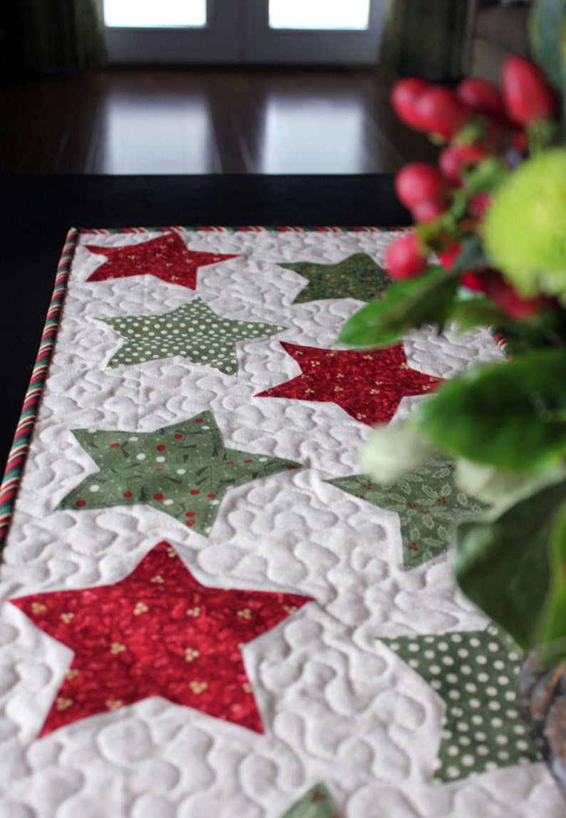 Christmas Star Table Runner PATTERN PDF - Etsy